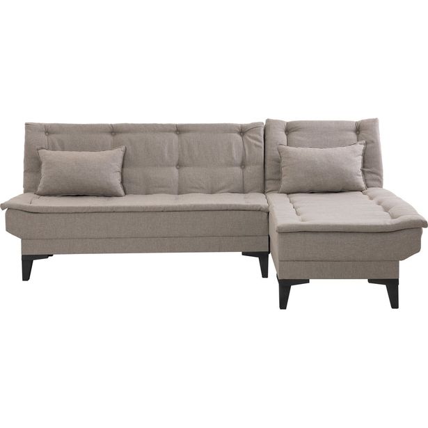 Kulmavuodesohva Linento Furniture Santo-S oikeakätinen 3-istuttava kerma