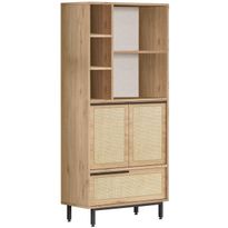 Kylpyhuoneen rottinkijäljitelmäkaappi Linento Furniture ON9C-SU, ruskea
