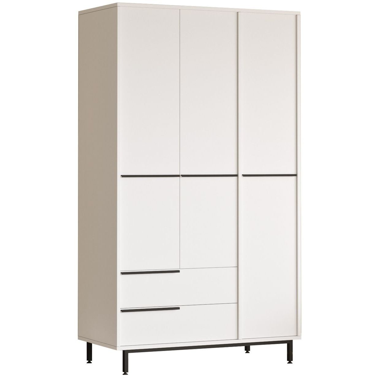 Vaatekaappi Linento Furniture ON15-W, valkoinen