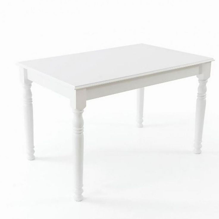 Jatkettava ruokapöytä Linento Furniture Albero26, 120/160x80cm, valkoinen