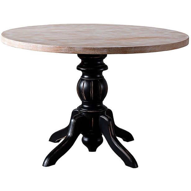 Ruokapöytä Linento Furniture Albero32, Ø115cm, musta/ruskea