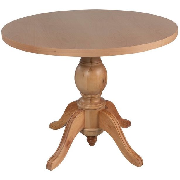 Ruokapöytä Linento Furniture Roma, Ø100cm, ruskea