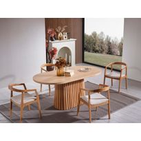 Ruokapöytä Linento Furniture Atlantis, 170x90cm, ruskea