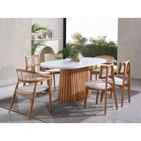 Ruokapöytä Linento Furniture Soho, 170x90cm, ruskea/valkoinen