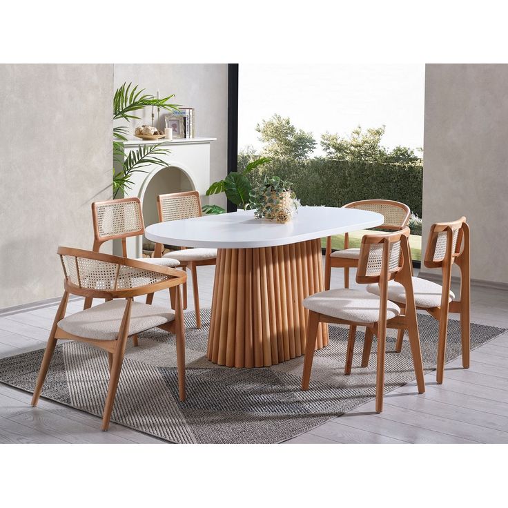 Ruokapöytä Linento Furniture Soho, 170x90cm, ruskea/valkoinen