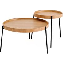 Sohvapöytä Linento Furniture Ronda 2-osainen natural
