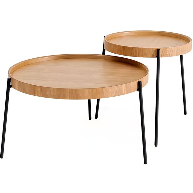 Sohvapöytä Linento Furniture Ronda 2-osainen natural