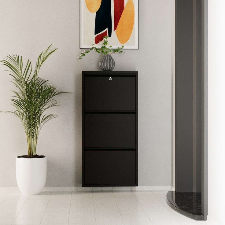 Kenkäkaappi Linento Furniture Locking 3 Piece Metal, 50x103cm