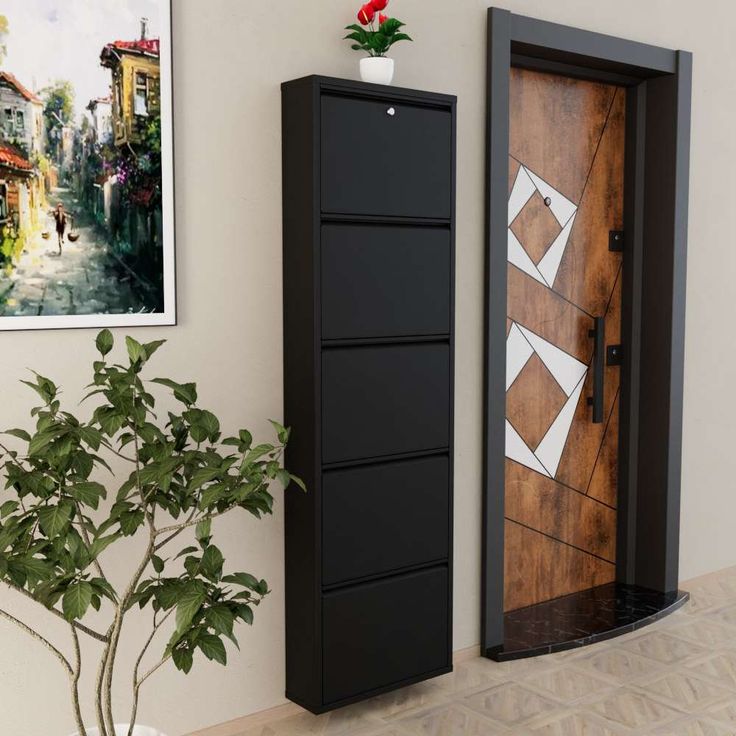 Kenkäkaappi Linento Furniture Locking 5 Piece Metal, 50x169cm