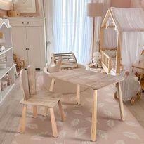 Lasten pöytäsetti Linento Furniture BLTYZ-AKTV061, vaaleanruskea, Verkkokaupan poistotuote