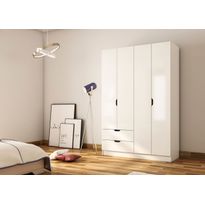 Vaatekaappi Linento Furniture Rb-156, 120x180cm, mattavalkoinen