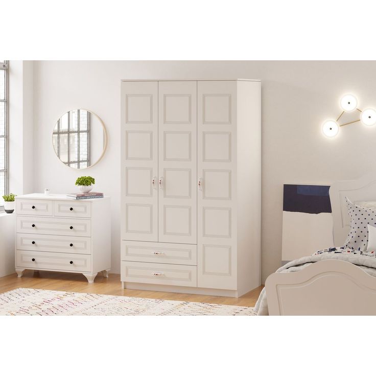Vaatekaappi Linento Furniture Rb-002, 105x180cm, mattavalkoinen