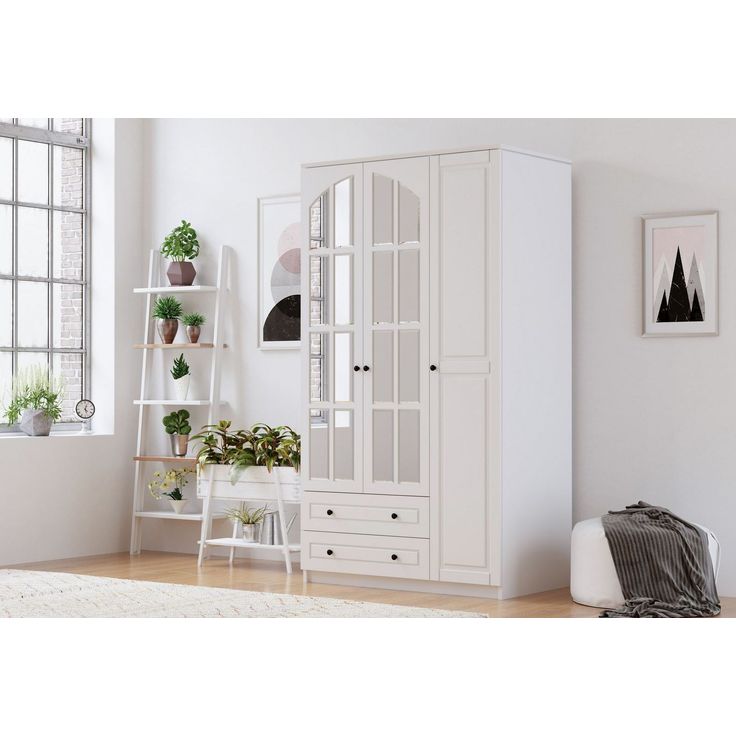 Vaatekaappi Linento Furniture Rb-011, 105x210cm, mattavalkoinen