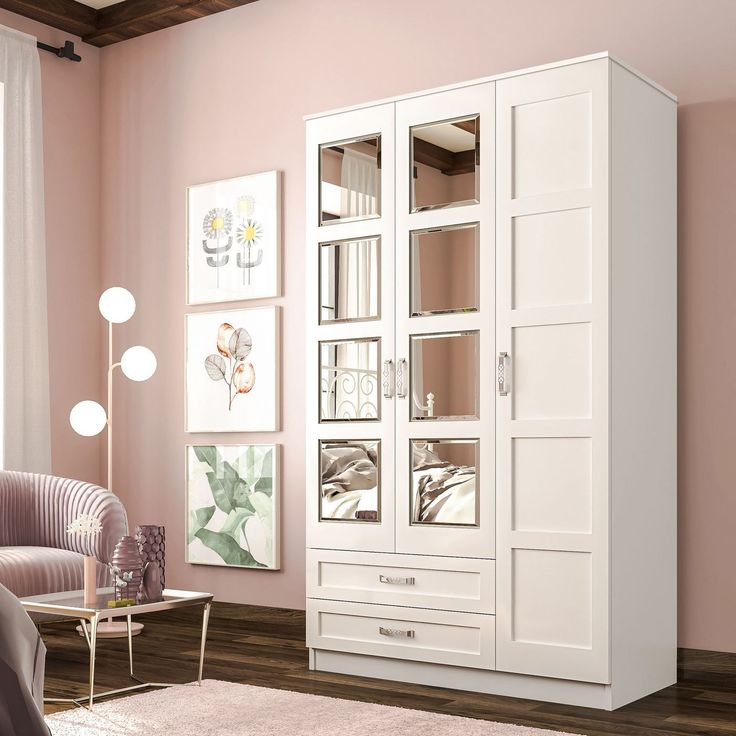 Vaatekaappi Linento Furniture Rb-050, 105x184cm, mattavalkoinen