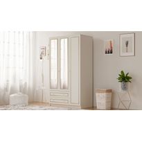 Vaatekaappi Linento Furniture Rb-077-01, 105x180cm, mattavalkoinen