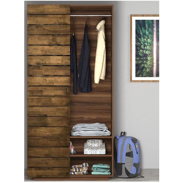 Vaatekaappi Linento Furniture Rb-167, 90x184cm, ruskea
