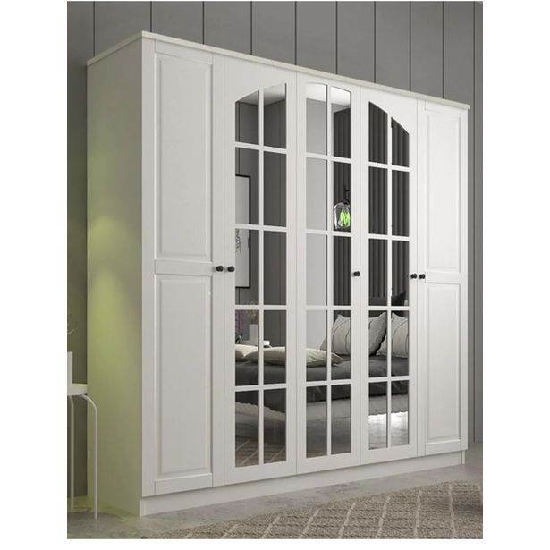 Vaatekaappi Linento Furniture Rb-016, 175x184cm, mattavalkoinen