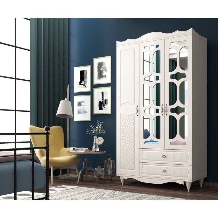 Vaatekaappi Linento Furniture Rb-047, 105x190cm, mattavalkoinen