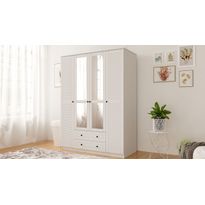 Vaatekaappi Linento Furniture Rb-063-03, 140x184cm, mattavalkoinen