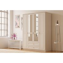 Vaatekaappi Linento Furniture Rb-121-01, 140x210cm, mattavalkoinen
