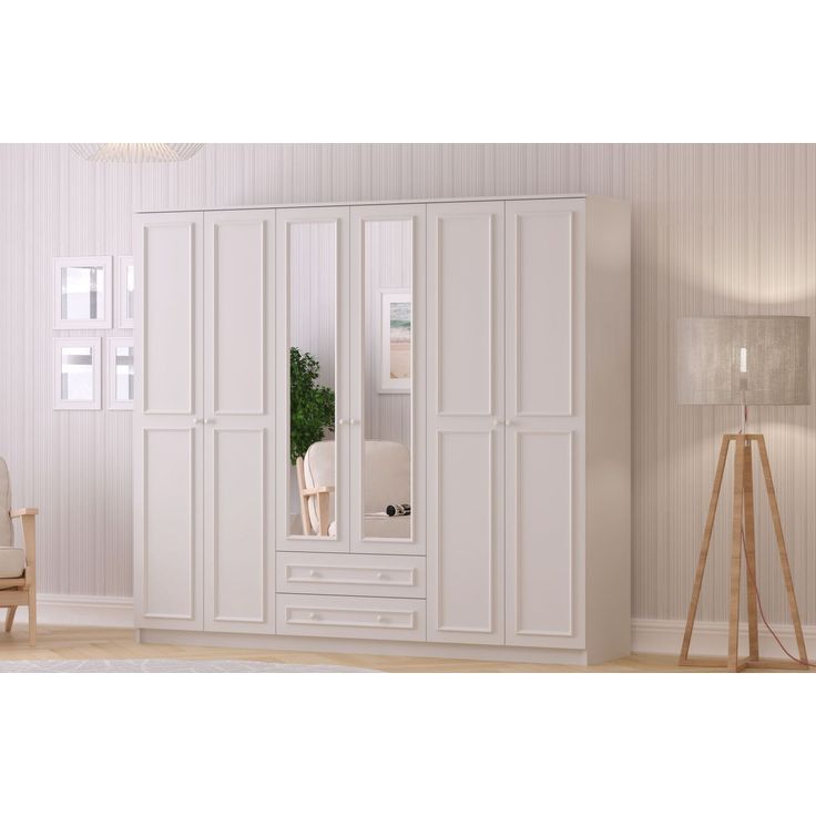 Vaatekaappi Linento Furniture Rb-186-05, 210x210cm, mattavalkoinen