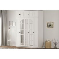 Vaatekaappi Linento Furniture Rb-185-13, 175x210cm, mattavalkoinen