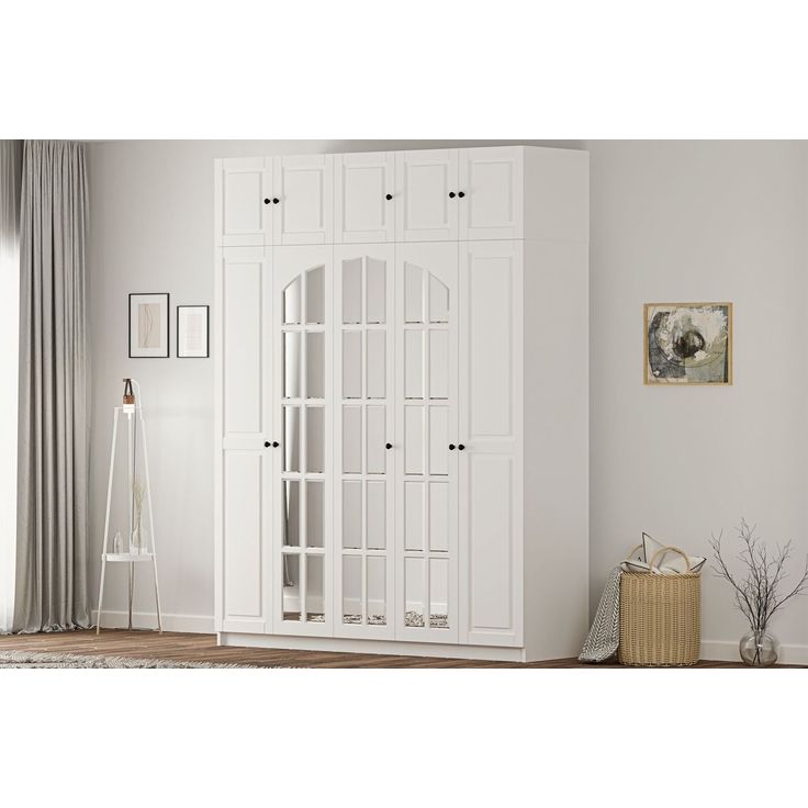 Vaatekaappi Linento Furniture Rb-185-13, 175x210cm, mattavalkoinen