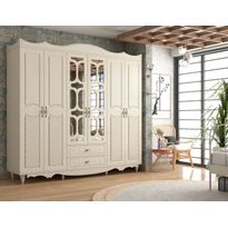 Vaatekaappi Linento Furniture Rb-049, 210x190cm, mattavalkoinen
