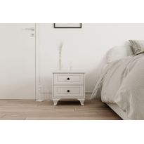 Yöpöytä Linento Furniture Rb-058, 40x45cm, mattavalkoinen