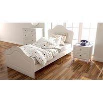 Sängynrunko Linento Furniture Rb-022, 90x190cm, mattavalkoinen
