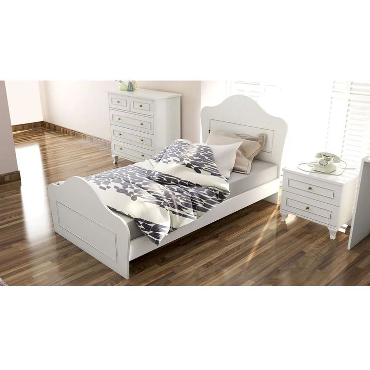 Sängynrunko Linento Furniture Rb-088, 90x190cm, mattavalkoinen
