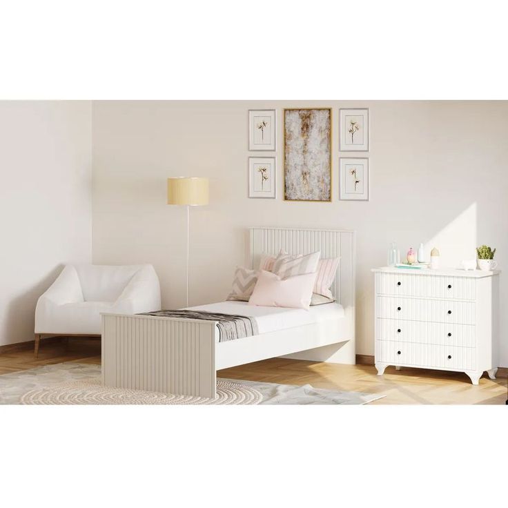 Sängynrunko Linento Furniture Rb-185-10, 90x190cm, mattavalkoinen