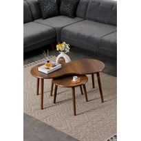 Sarjapöytä Linento Furniture Marlo, 3kpl, pähkinänruskea
