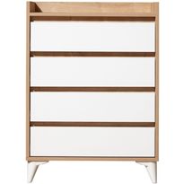 Lipasto Linento Furniture Tuvalle 040 tammi/valkoinen