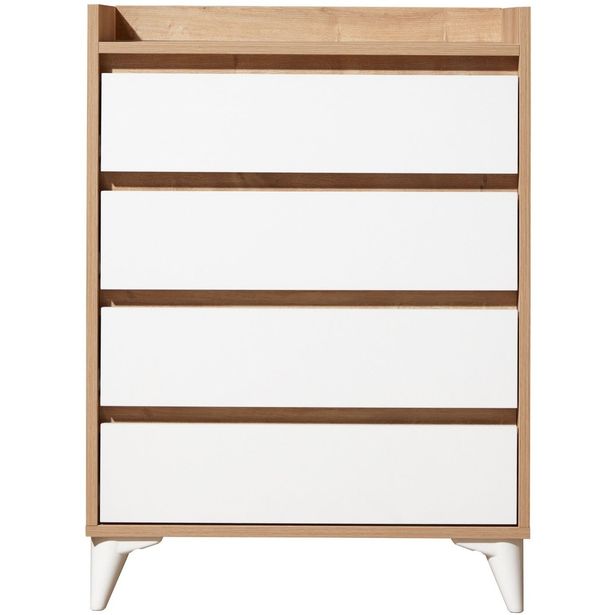 Lipasto Linento Furniture Tuvalle 040 tammi/valkoinen