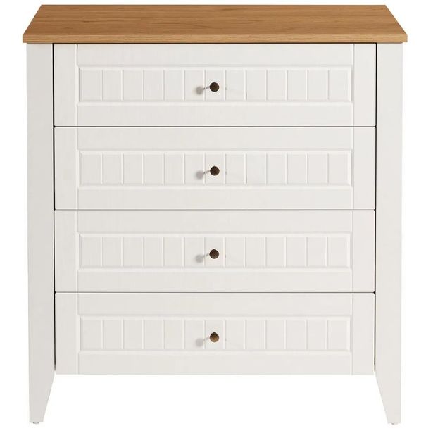 Lipasto Linento Furniture Tuval 065 valkoinen/tammi