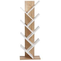 Kirjahylly Linento Furniture Tuval 066 tammi/valkoinen, Verkkokaupan poistotuote