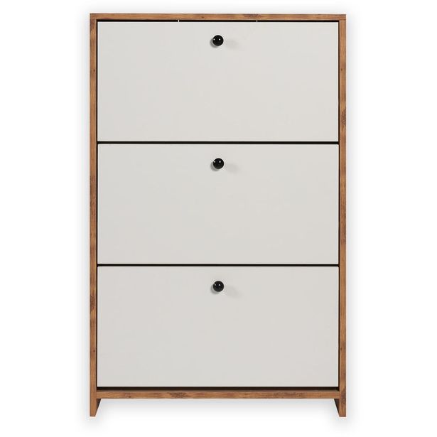 Kenkäkaappi Linento Furniture Tuvalle 023 mänty/valkoinen