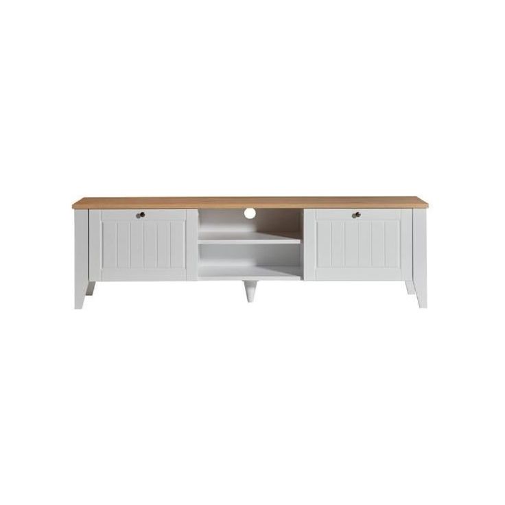 TV-taso Linento Furniture Tuval 081 valkoinen/tammi