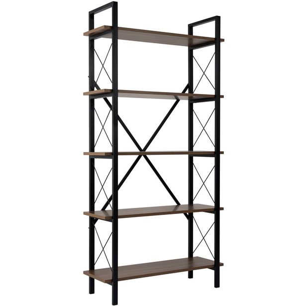 Kirjahylly Linento Furniture Elysian saksanpähkinä/musta