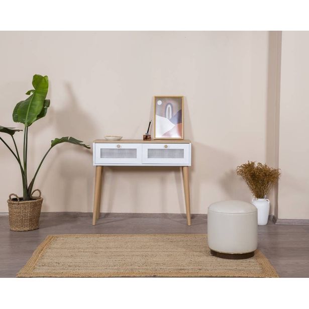 Lipasto Linento Furniture Calvin, 95x100cm, ruskea/valkoinen