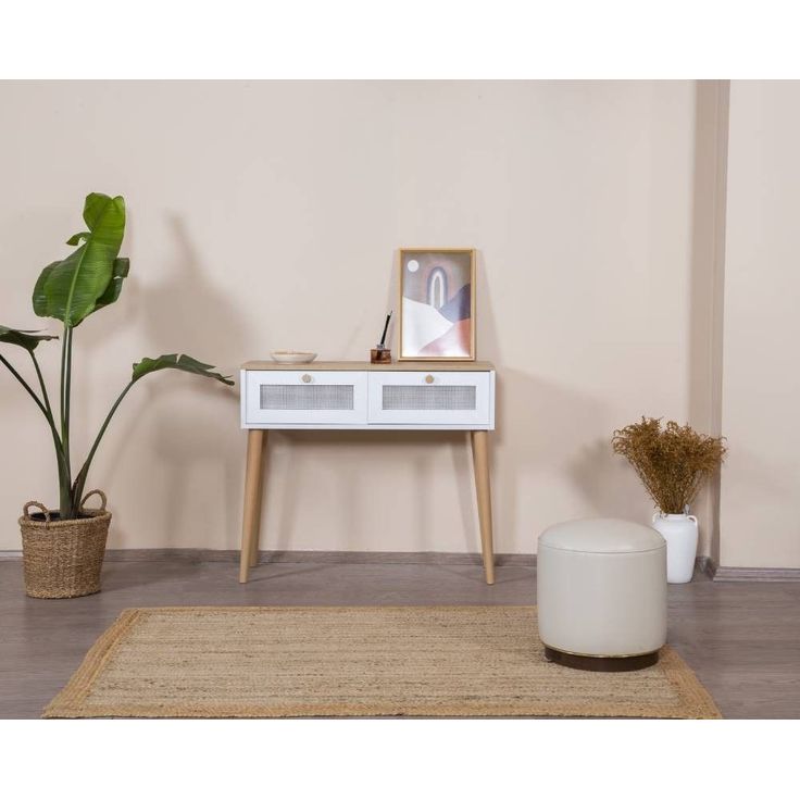 Lipasto Linento Furniture Calvin, 95x100cm, ruskea/valkoinen