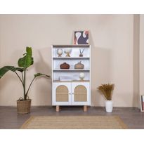 Kirjahylly Linento Furniture Bohem, 90x158cm, ruskea/valkoinen