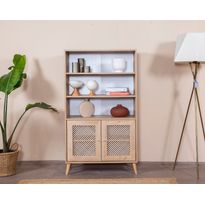 Kirjahylly Linento Furniture Goose 2, 90x158cm, ruskea/valkoinen