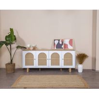 Senkki Linento Furniture Bohem, 180x80cm, ruskea/valkoinen