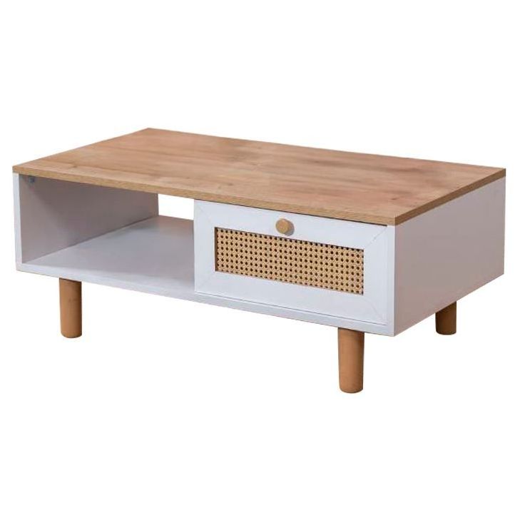 Sohvapöytä Linento Furniture Bohem, ruskea/valkoinen