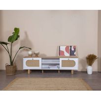TV-taso Linento Furniture Bohem, leveys 180cm, ruskea/valkoinen