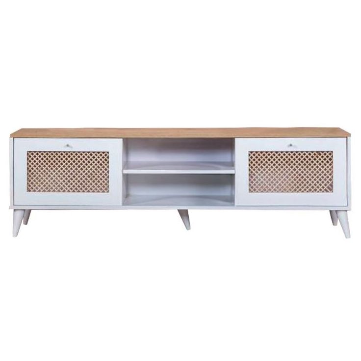 TV-taso Linento Furniture Goose, leveys 180cm, ruskea/valkoinen