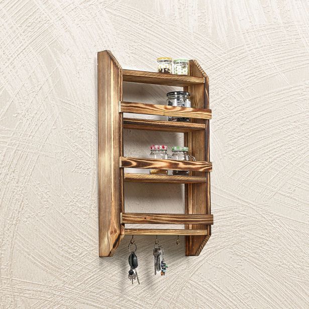 Puinen hylly Linento Furniture Will, ruskea