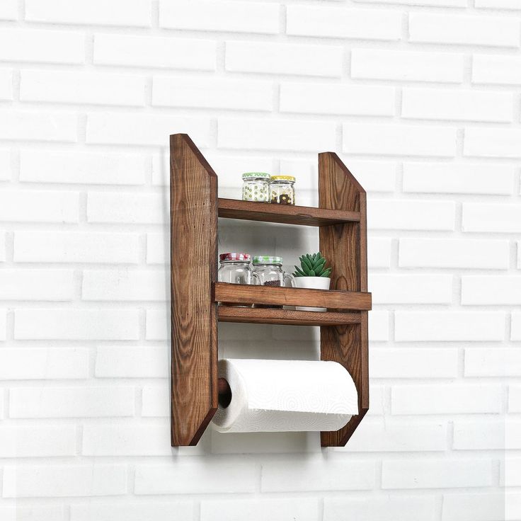 Puinen hylly Linento Furniture Spice, ruskea